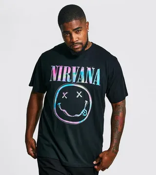 Nirvana Tie Dye Logo Oversized T-Shirt