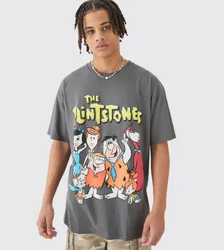 The Flintstones Print Oversized T-Shirt