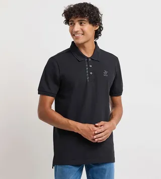 Logo Detail Short Sleeves Polo T-Shirt