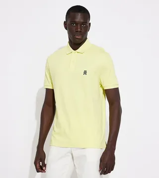 Monogram Detail Short Sleeves Polo T-Shirt
