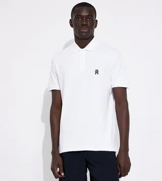 Monogram Detail Short Sleeves Polo T-Shirt