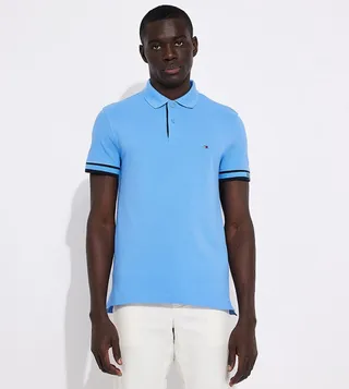 Monotype Cuff Slim Fit Polo T-Shirt
