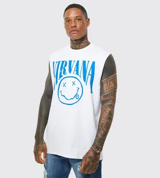 Licensed Nirvana Print Tank Top
