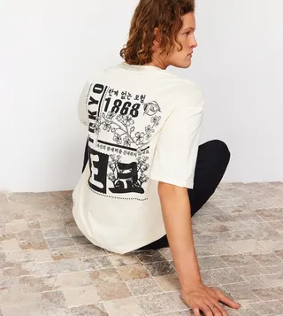 Printed Short Sleeves Oversized T-Shirt