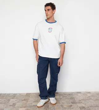 Embroidered Crew Neck T-Shirt