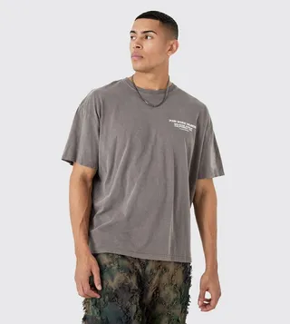 Oversized Boxy Overdyed Graphic T-Shirt