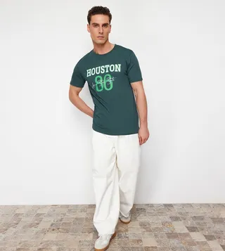 Printed Crew Neck T-Shirt