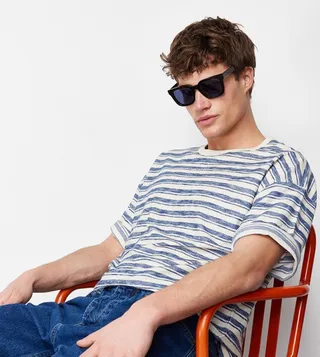 Striped Short Sleeves Oversized T-Shirt