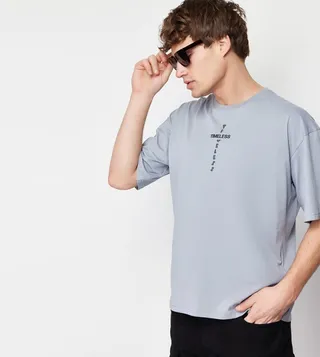 Printed Short Sleeves Oversized T-Shirt
