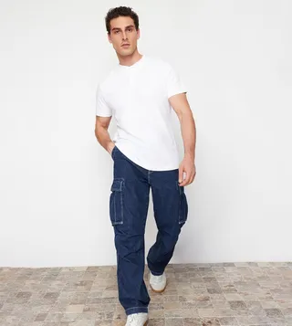 Solid Henley Neck T-Shirt