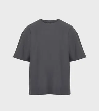 Textured Short Sleeves Oversized T-Shirt