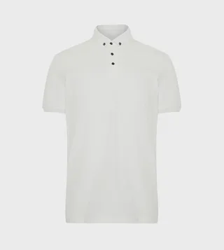 Solid Button Detail Polo T-Shirt