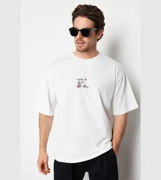 Printed Short Sleeves Oversized T-Shirt