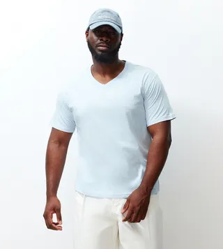 Plus & Tall Solid V-Neck T-Shirt