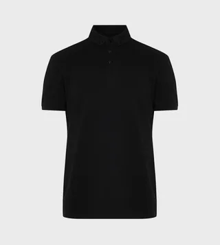 Solid Button Detail Polo T-Shirt