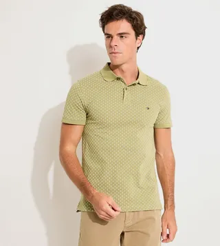 Printed Short Sleeves Polo T-Shirt