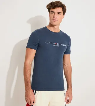 Logo Embroidered Crew Neck T-Shirt