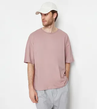 Solid Crew Neck Oversized T-Shirt