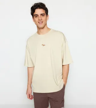 Print Detail Oversized T-Shirt
