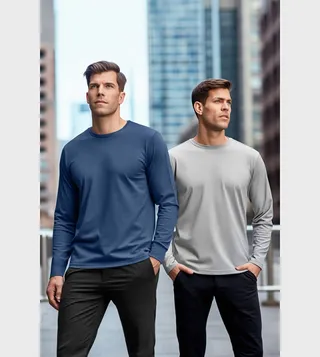2-Pack Solid Long Sleeves T-Shirts