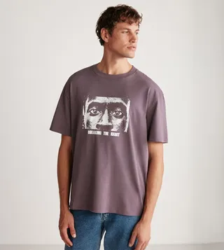 Printed Short Sleeves Oversized T-Shirt