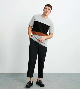Color Block Short Sleeves T-Shirt