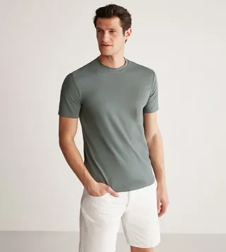 Solid Crew Neck Slim Fit T-Shirt