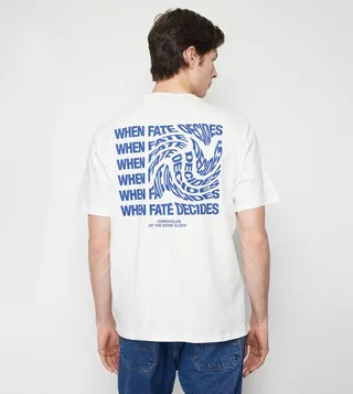 Printed Back Short Sleeves T-Shirt