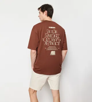 Printed Short Sleeves Oversized T-Shirt