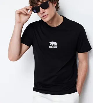 Animal Embroidered Short Sleeves T-Shirt