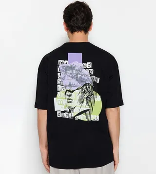 Printed Short Sleeves Oversized T-Shirt