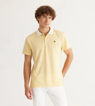 Embroidery Detail Short Sleeves Polo T-Shirt