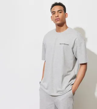 Printed Oversized Crewneck T-Shirt