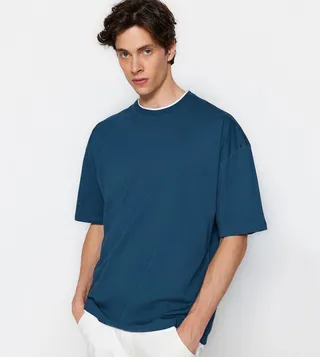 Solid Crew Neck Oversized T-Shirt