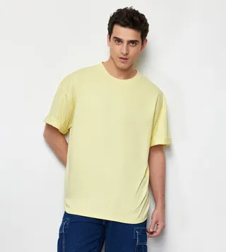 Solid Crew Neck Oversized T-Shirt