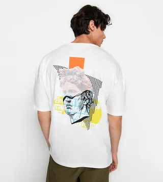 Printed Short Sleeves Oversized T-Shirt