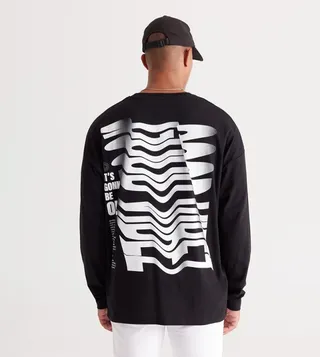 Back Printed Oversized Long Sleeves T-Shirt