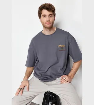 Embroidered Oversized T-Shirt