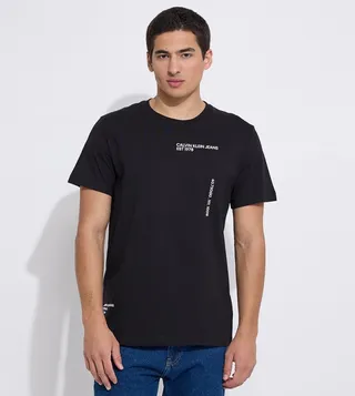 Multiplacement Print Crew Neck T-Shirt