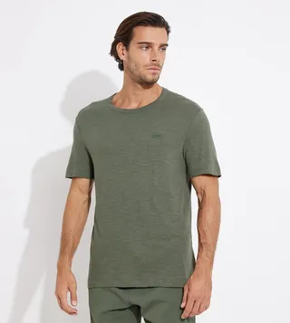 Badge Detail Crew Neck T-Shirt
