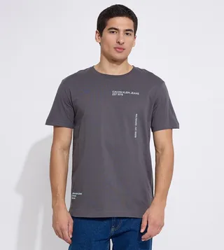 Multiplacement Print Crew Neck T-Shirt