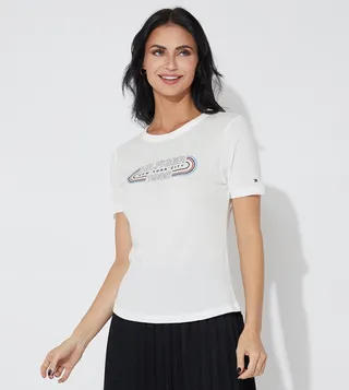 Monogram Printed Slim Fit T-Shirt