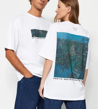 Printed Short Sleeves Oversized T-Shirt