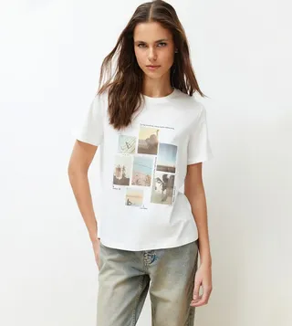 Landscape Printed Short Sleeves T-Shirt