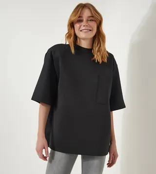 Solid Short Sleeves Oversized T-Shirt