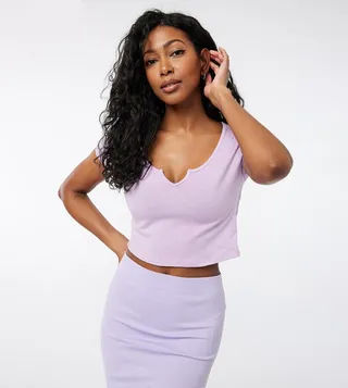Basic Notch Collar T-Shirt