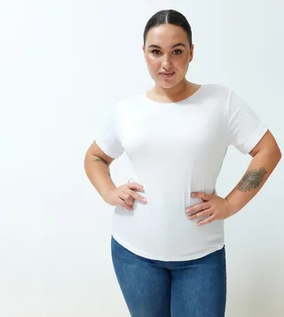 Solid Boat Neck T-Shirt