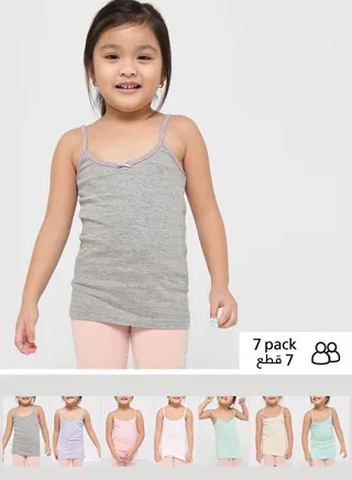 Pack Of 7 Girls Essential Camisole