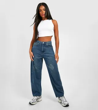 Mid Rise Carrot Fit Jeans