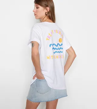 Back Print Boyfriend Fit T-Shirt